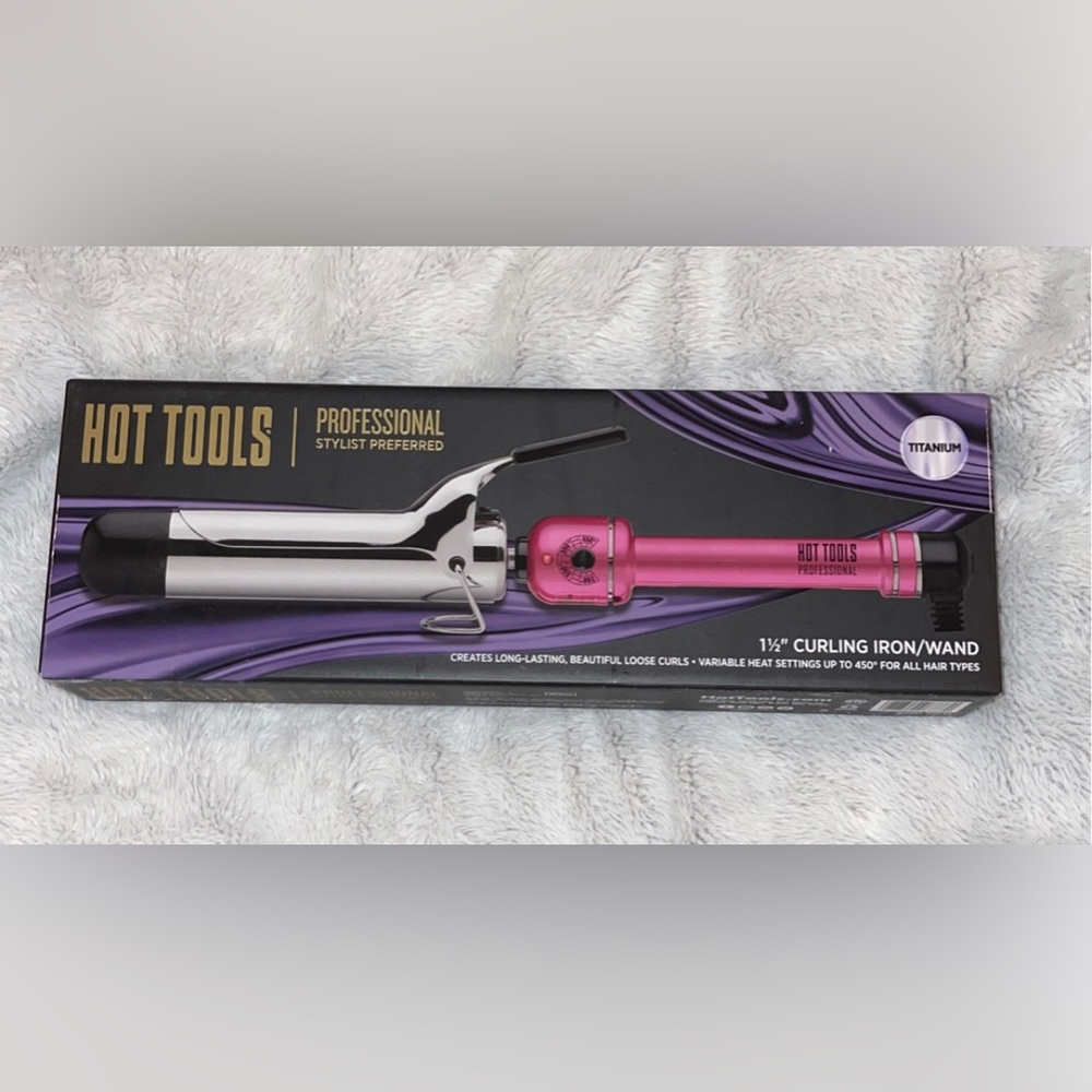 NEW Hot Tools Professional Fast Heat Up Titanium Curling Iron/Wand, 1 1/2 Inches